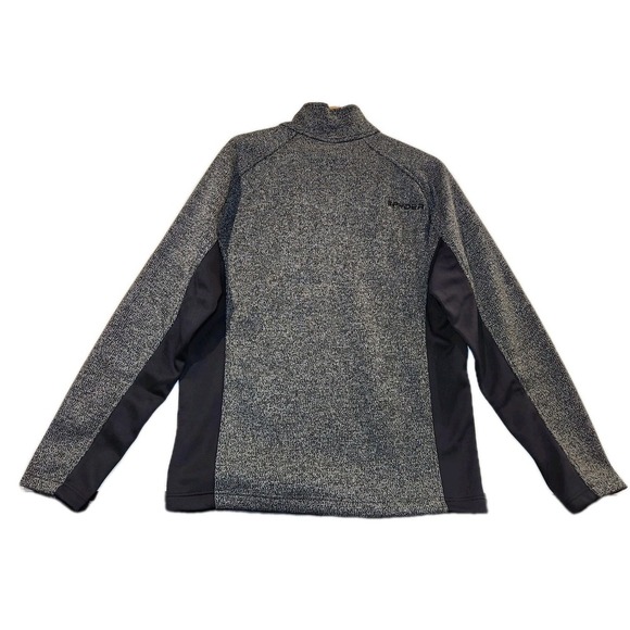 Spyder Men's Half Zip Fleece Lined Pullover Jacket Color Gray Size Large - Picture 4 of 4